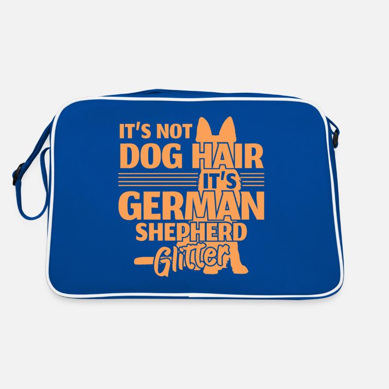 Not Dog Hair German Shepherd Glitter Retro Bag
