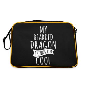 My Bearded Dragon Thinks I'm Cool Beardie Lover Pe - Retro Bag - black/gold - Back