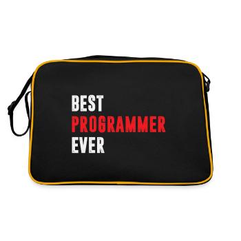 Best Programmer ever Funny Coder Quote - Retro Bag - black/gold - Back