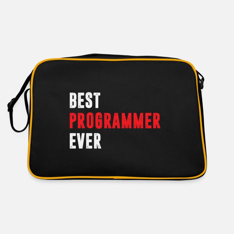 Best Programmer ever Funny Coder Quote Retro Bag