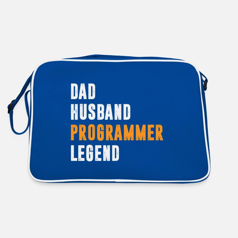 Dad Husband Programmer Legend Coder Coding Retro Tasche