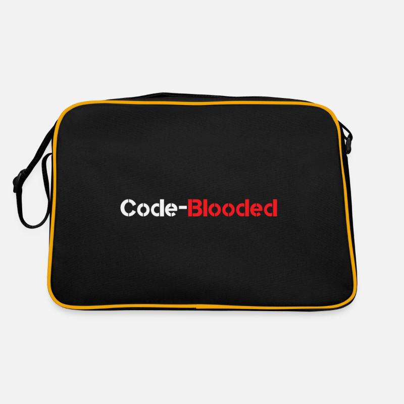 Code Blooded Programmer Coding Computer Science - Retro Tasche - Schwarz/Gold