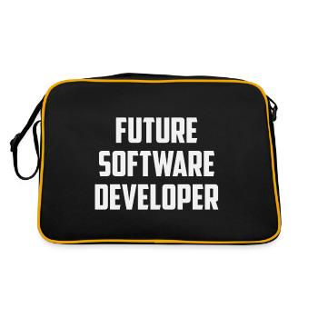 Future Software Developer Computer Nerd - Retro Bag - black/gold - Back