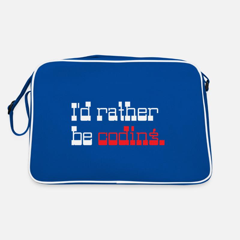 I'd rather be coding Programmer Coder Retro Tasche