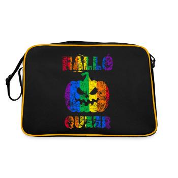 Hallo Queer Halloween Pride - Retro Bag - black/gold - Back