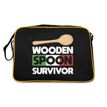 Wooden Spoon Survivor - Italian - Retro Tasche - Schwarz/Gold - Hinten