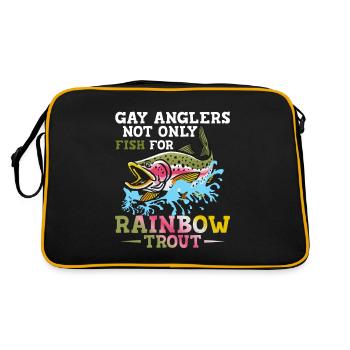 Gay Anglers Not Only Fish For Rainbow Trout Rod F - Retro Bag - black/gold - Back