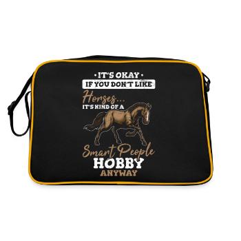 Horses... It's Kind Of A Smart People Hobby Anyway - Retro Bag - black/gold - Back