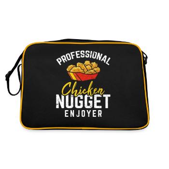 Professionnel Chicken Nugget Enjoyer Funny Nugget L - Sac Retro - noir/or - Dos