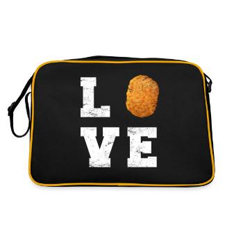 Drôle de pépite de poulet Amour Drôle De pépite Amant Nug L - Sac Retro - noir/or - Dos