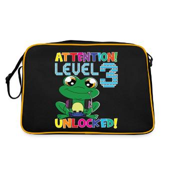 Level 3 Unlocked Gaming Birthday - Retro Bag - black/gold - Back