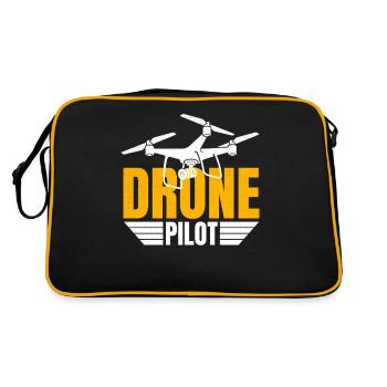 Drone Drone Pilot Drone Operator Quadcopter - Retro Bag - black/gold - Back
