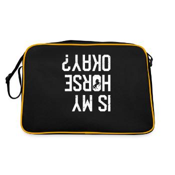 Est-ce que mon cheval va bien Drôle de chevaux Équitation - Sac Retro - noir/or - Dos