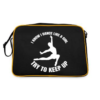 Ballet Gift Dancer Dance Ballerina Dance Class - Retro Bag - black/gold - Back