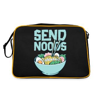 Nouilles Nourriture Soupe de nouilles - Sac Retro - noir/or - Dos
