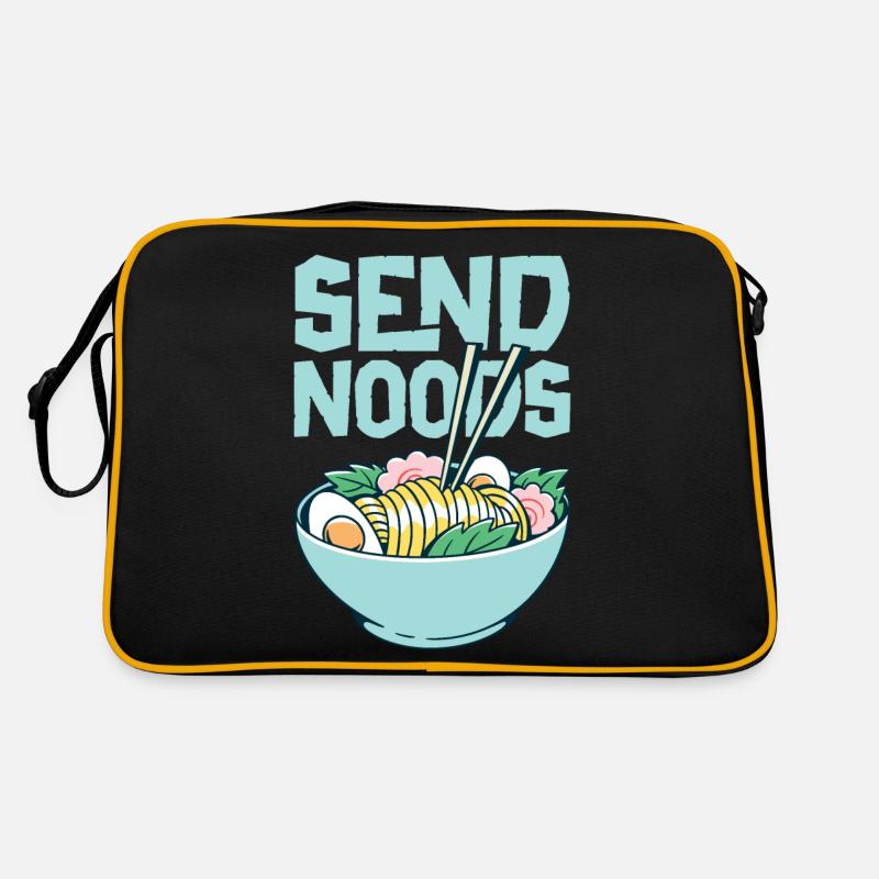 Nudeln Essen Nudelsuppe Retro Tasche