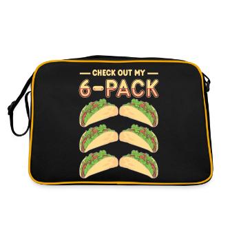 Taco Tacos Cuisine mexicaine - Sac Retro - noir/or - Dos