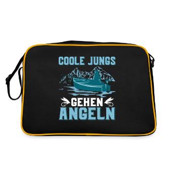 Cool guys go fishing Angler Fisherman - Retro Bag - black/gold - Back