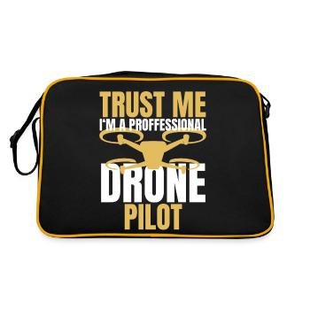 Drone Drone Pilot Drone Operator Quadcopter - Retro Bag - black/gold - Back