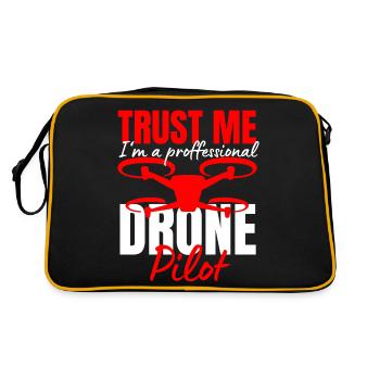 Drone Drone Pilot Drone Operator Quadcopter - Retro Bag - black/gold - Back