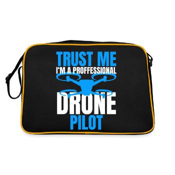 Drone Drone Pilot Drone Operator Quadcopter - Retro Bag - black/gold - Back