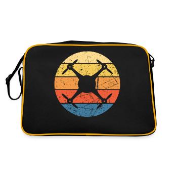 Drone Drone Pilot Drone Operator Quadcopter - Retro Bag - black/gold - Back