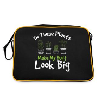 Est-ce que ces plantes font que mes fesses ont l’air d’une grosse plante drôle - Sac Retro - noir/or - Dos
