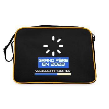 Grand Père en 2023 Pour Futur Papy Naissance Bébé - Retro Bag - black/gold - Back
