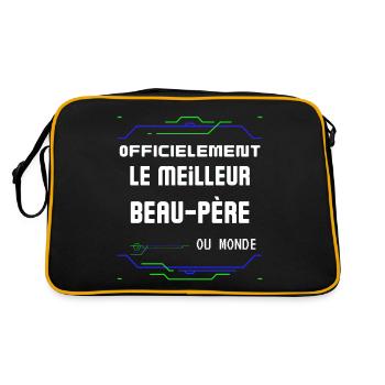 Le Meilleur Beau Père Ou Monde Pour Fête Des Pères - Retro Bag - black/gold - Back