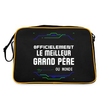 Le Meilleure Grand Père Cadeau de Noël pour Papy - Retro Bag - black/gold - Back