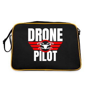 Drone Drone Pilot Drone Operator Quadcopter - Retro Bag - black/gold - Back