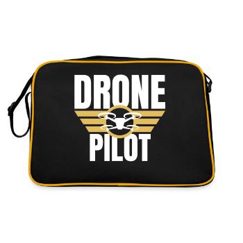 Drone Drone Pilot Drone Operator Quadcopter - Retro Bag - black/gold - Back