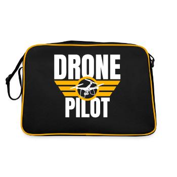 Drone Drone Pilot Drone Operator Quadcopter - Retro Bag - black/gold - Back