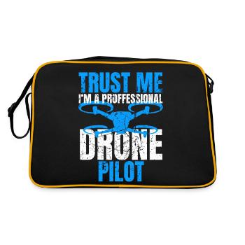 Drone Drone Pilot Drone Operator Quadcopter - Retro Bag - black/gold - Back