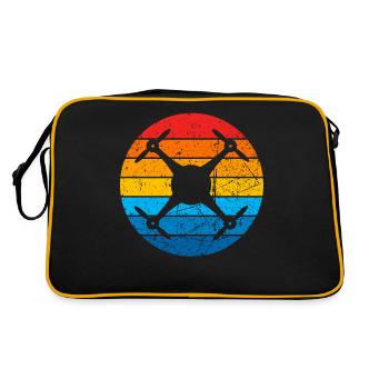 Drone Drone Pilot Drone Operator Quadcopter - Retro Bag - black/gold - Back
