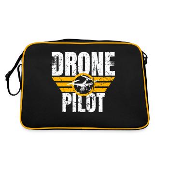 Drone Drone Pilot Drone Operator Quadcopter - Retro Bag - black/gold - Back