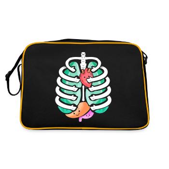 Human Anatomy Costume Halloween - Retro Tasche - Schwarz/Gold - Hinten