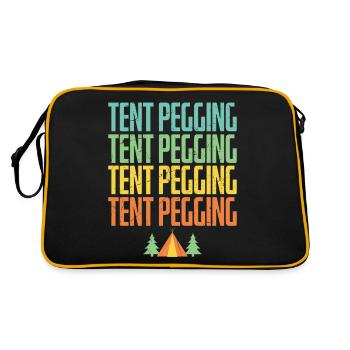 Tent Pegging Tent Forest Vintage Distressed - Retro Bag - black/gold - Back