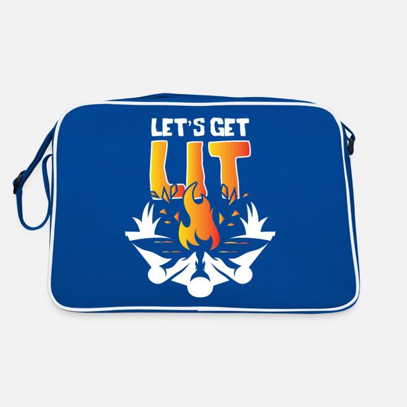 Lets Get Lit Campfire Retro Bag