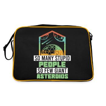So Many Stupid People So Few Asteroids - Retro Bag - black/gold - Back