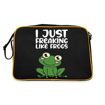 I love frogs - Retro Bag - black/gold - Back