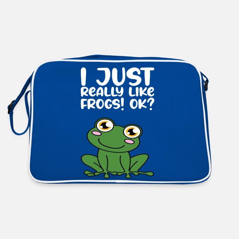 Ich Mag Frösche Einfach Sehr Retro Tasche