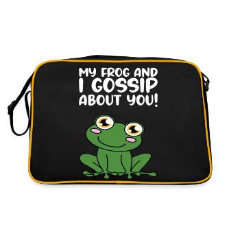 My frog and I clap at you - Retro Bag - black/gold - Back