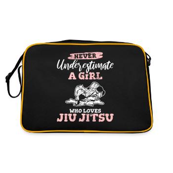 Ne sous-estimez jamais une fille qui aime le JiuJitsu BJJ - Sac Retro - noir/or - Dos