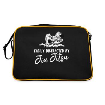 Facilement distrait par le Jiu Jitsu Brésilien JiuJitsu - Sac Retro - noir/or - Dos