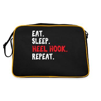 Manger Sleep Heel Hook Répéter Jiu Jitsu Brésilien BJJ - Sac Retro - noir/or - Dos
