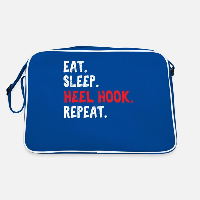 Eat Sleep Heel Hook Repeat Brazilian Jiu Jitsu BJJ Retro Bag