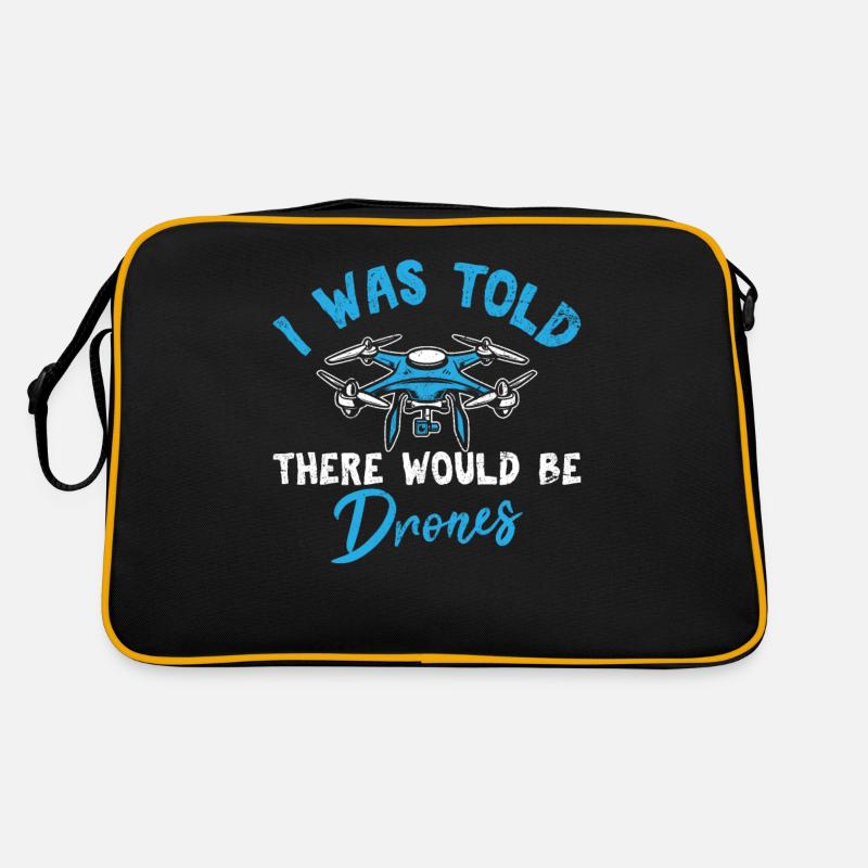 I Was Told There Would Be Drones Funny Drone Pilot Retro Tasche