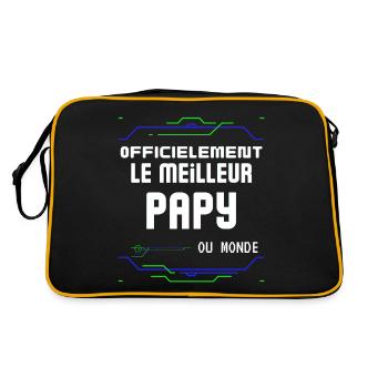 Le Meilleur Papy Cadeau Pour Grand Père ou Papi - Retro Bag - black/gold - Back