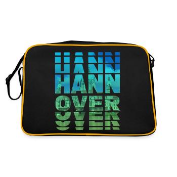 Hannover Germany City Skyline Home Love - Retro Bag - black/gold - Back